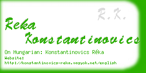 reka konstantinovics business card